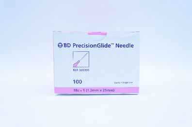BD 305195 Becton PrecisionGlide Ndle. 18G x 1inch - Box of 100